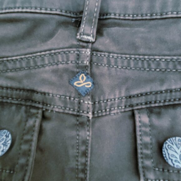 Prana Louisa Skinny Cargo Pant Organic Cotton Rich Olive Green Size 8 - Picture 8 of 12